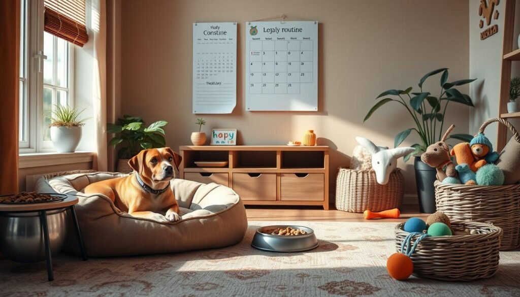 Dog routine and consistent schedule